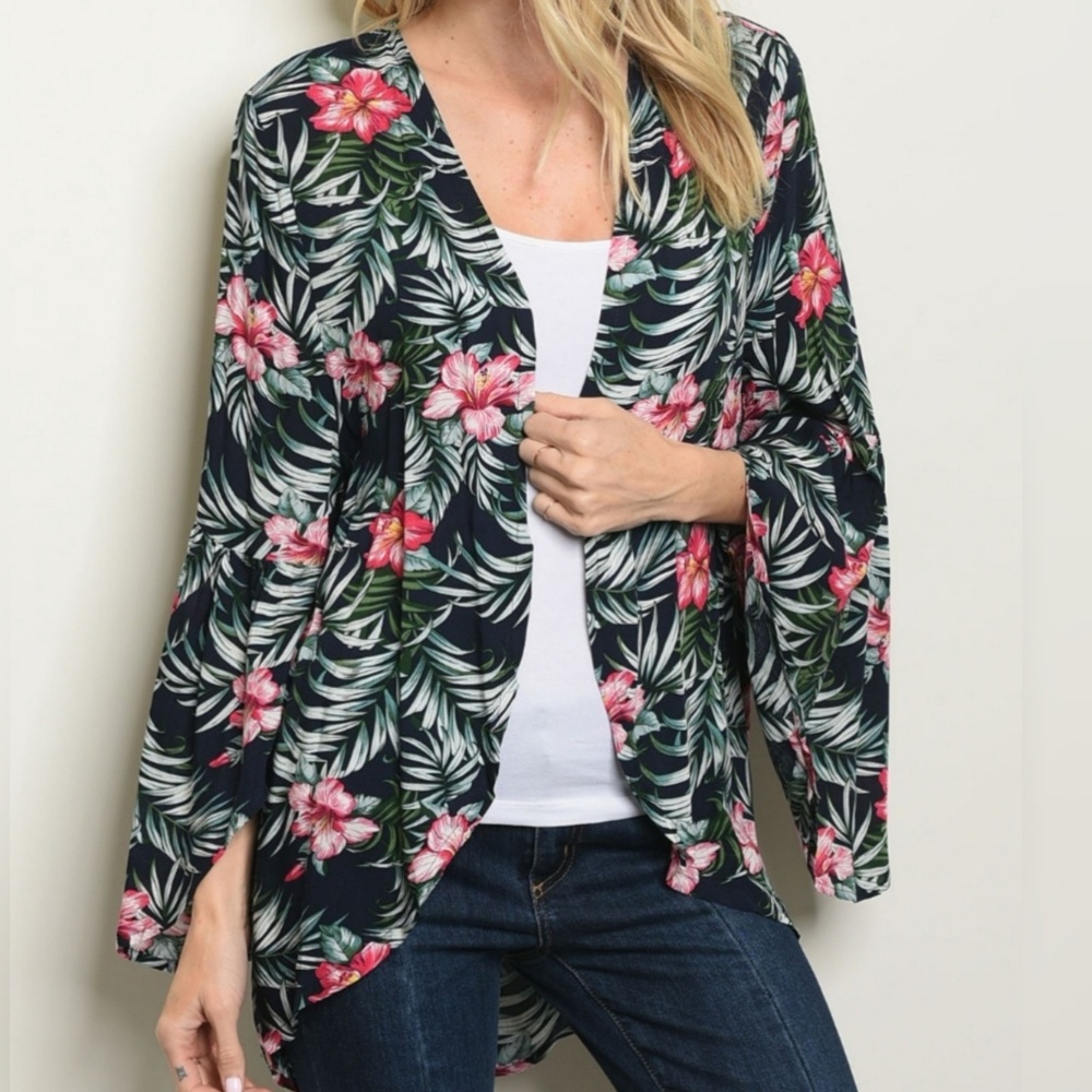 Floral chiffon Kimono